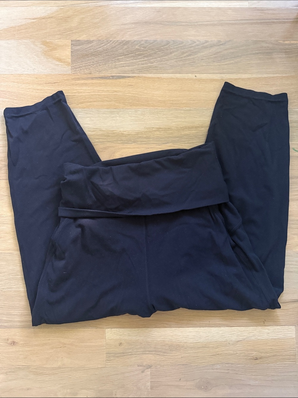 Lululemon Black Foldover Waistband Joggers